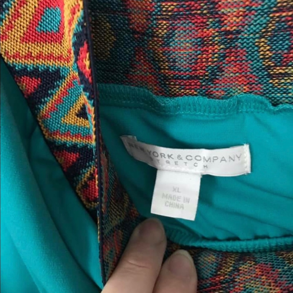 New York and Company turquoise maxi dress